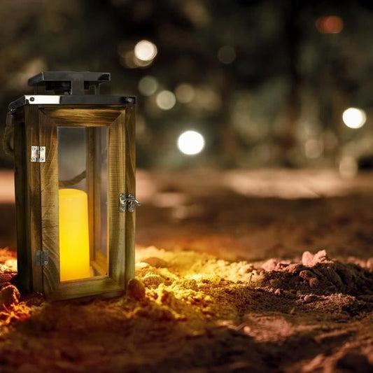 Solar lantern - LUMISKY - OAKY - Candle effect - warm white LED