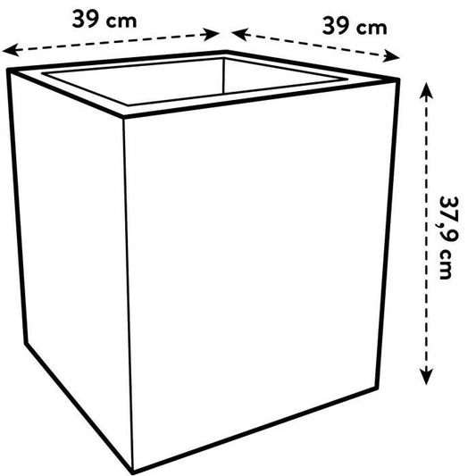 Elho Vivo Next Square 40 Flower box - Black - Ø 39 x H 38 cm - indoor/outdoor - 100% recycled
