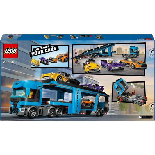 LEGO City 60408 Sports Car Transporter, 4 Vehicles for Kids