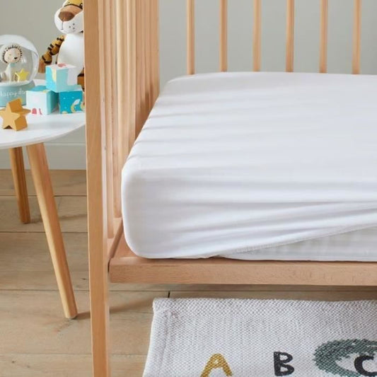 Waterproof fitted sheet for co-sleeping bed - P'TIT DODO - 50 x 85 cm - White