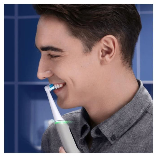 Oral-B iO 6S Gray Bluetooth Connected Electric Toothbrush, 2 Brush Heads, 1 Travel Case