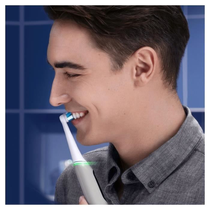 Oral-B iO 6S Gray Bluetooth Connected Electric Toothbrush, 2 Brush Heads, 1 Travel Case