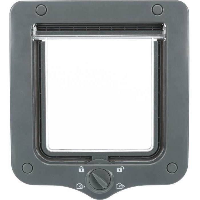 Chatiere - 4 positions - With tunnel - 20 × 22 cm - Gray