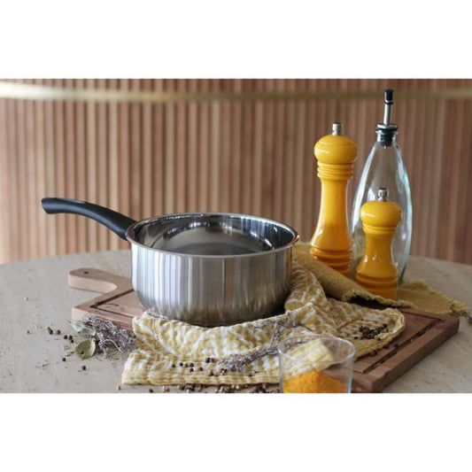 Casserole - MENASTYL - 6020242 - Stainless steel - 18 cm - Suitable for all heat sources including induction