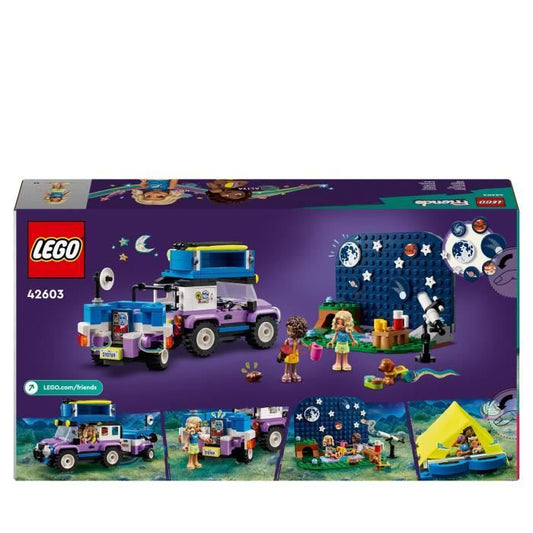 LEGO 42603 Friends Stargazing Campervan, Kids Toy, with Animal Figures, Plus Mini-Dolls