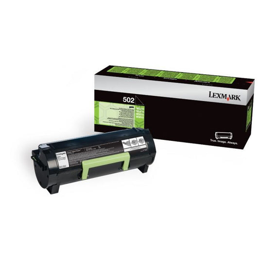 LEXMARK 502 Toner Cartridge - Standard Capacity 1,500 Pages - Pack of 1 - Black
