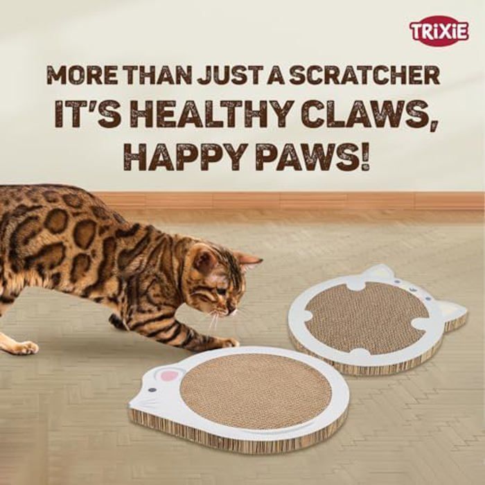 Scratching mat - TRIXIE - Junior - With catnip - Light grey - 31 x 32.5 cm