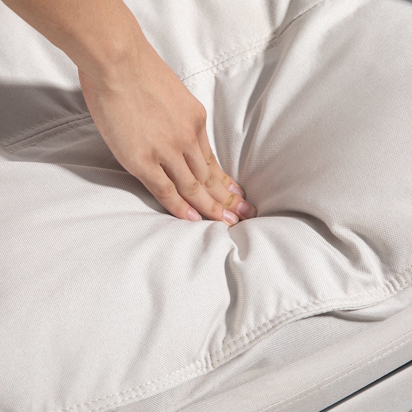 Vinsetto Massage-Bürostuhl, Schreibtischsessel mit Massagefunktion, höhenverstellbarer, ergonomischer Drehstuhl, Nylon, Cremeweiß