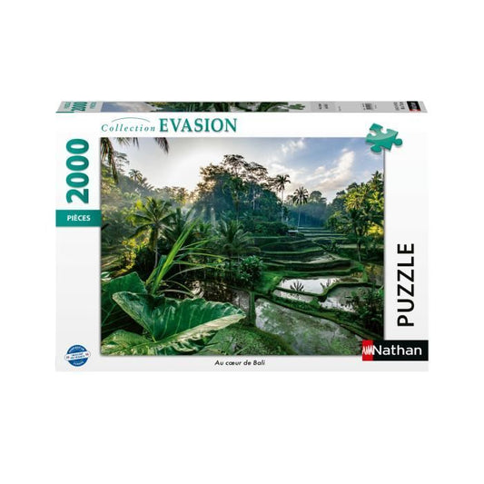 2000-piece puzzle In the heart of Bali, Adults and children from 14 years old, Escape Collection, 12001518, Nathan