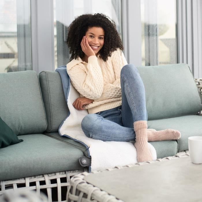 Wireless outdoor heating blanket - MEDISANA - OL 850 - 10 W - Blue