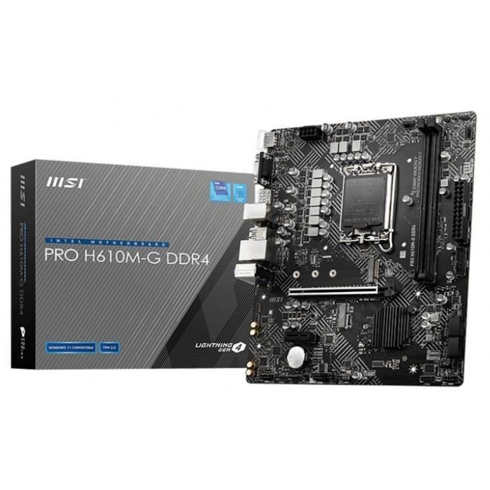 MSI - PRO H610M-G DDR4 - Motherboard - Socket LGA 1700 - Chipset Intel H610