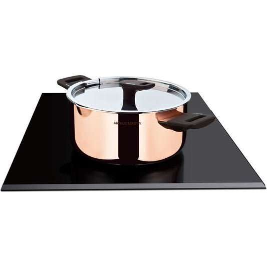 24 cm Dutch oven - ARTHUR MARTIN - AM945GT - 3 triple action layers: copper, aluminum, stainless steel - All heat sources including induction