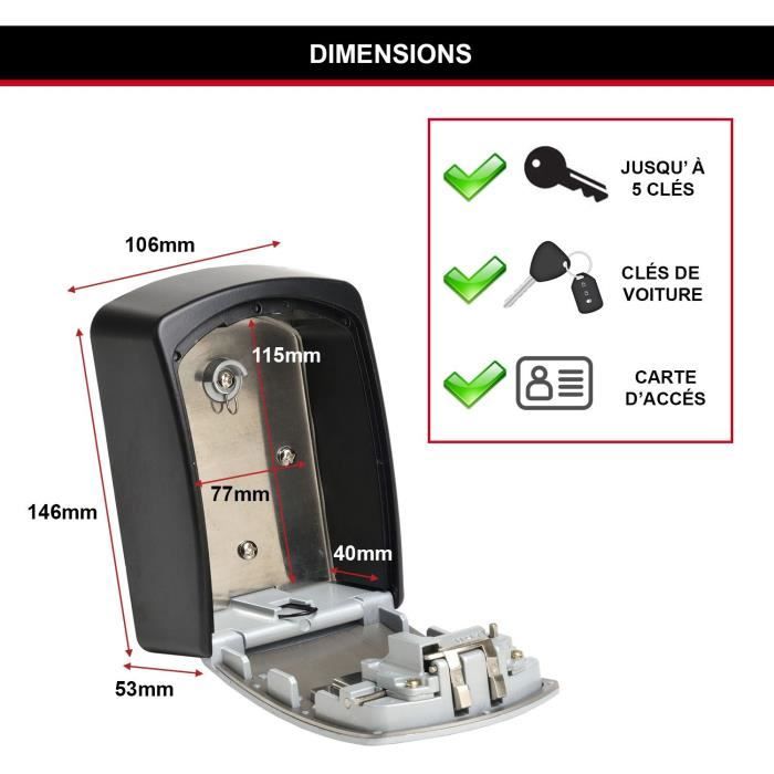 MASTER LOCK Secure Key Box - XL Format - Key Chest - High Capacity Storage