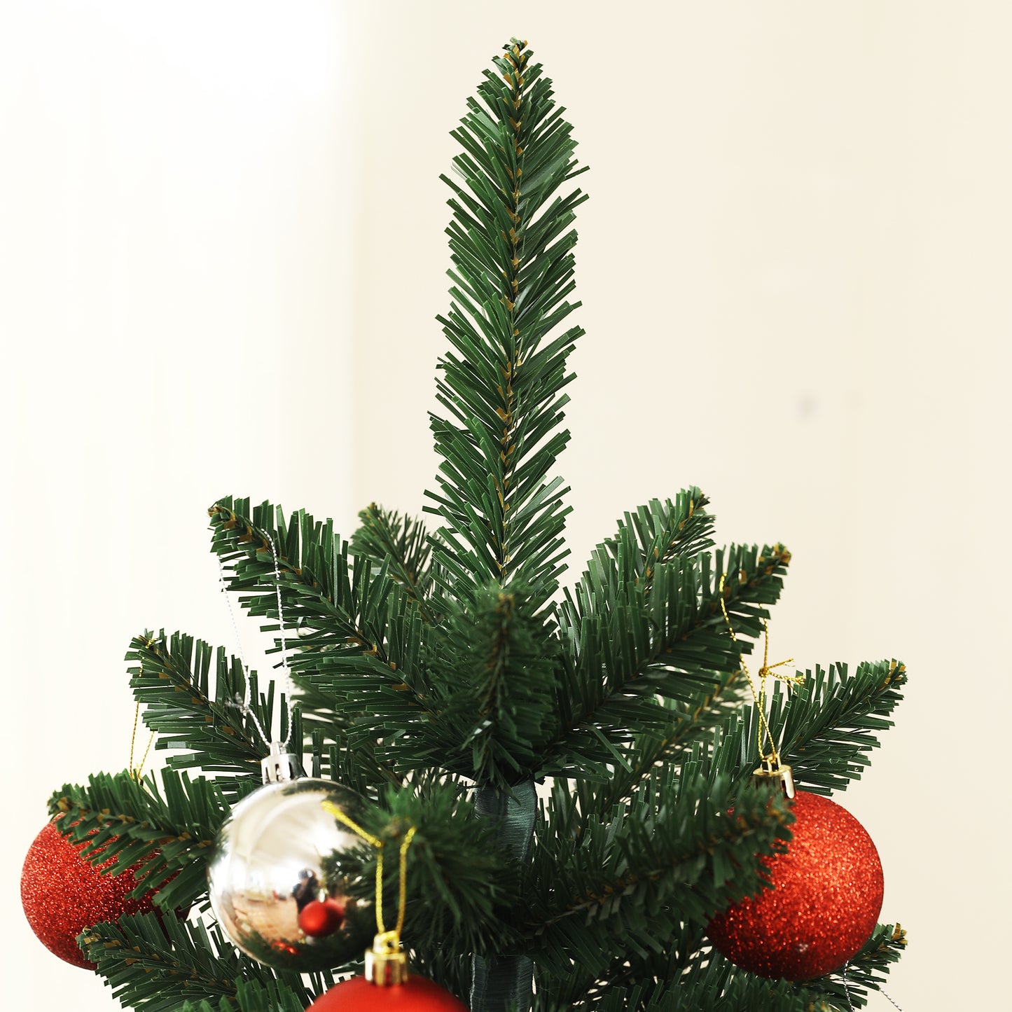 HOMCOM Weihnachtsbaum, Nordmanntanne, naturgetreu, breit & üppig, 150 x Φ100 cm, Grün