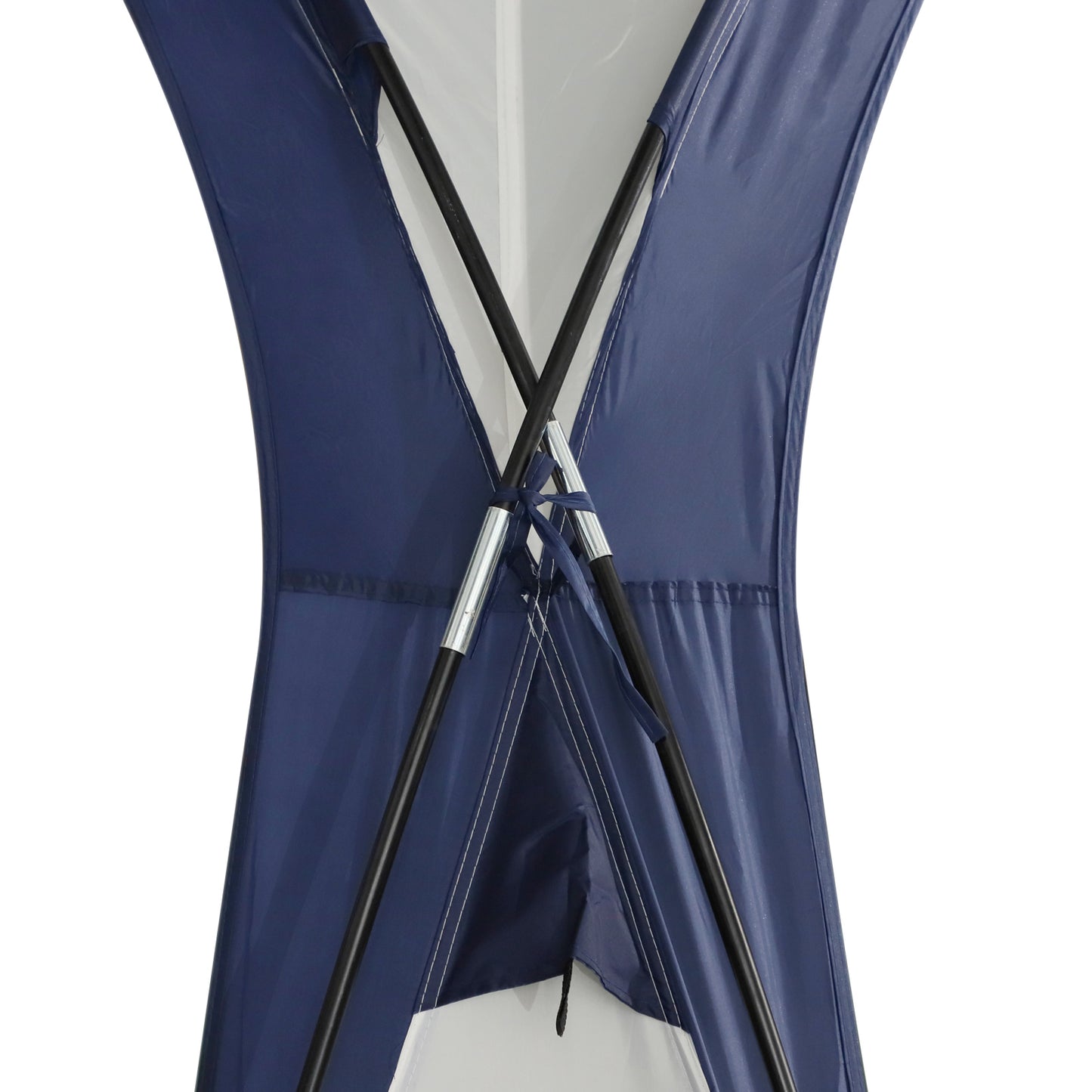 Outsunny Kuppelzelt für 6-8 Personen, Pavillon, Schutz vor Sonne und Nieselregen, 3,5 x 3,5 x 2,22 m, Cremeweiß