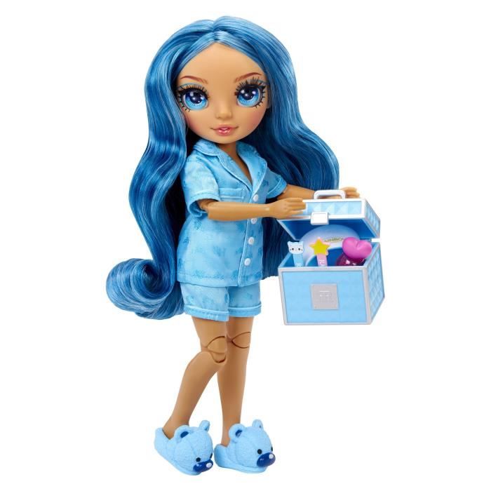 Junior High Pyjama Party - 22 cm articulated fashion doll - Skyler (Blue) - Many accessories - from 4 years old