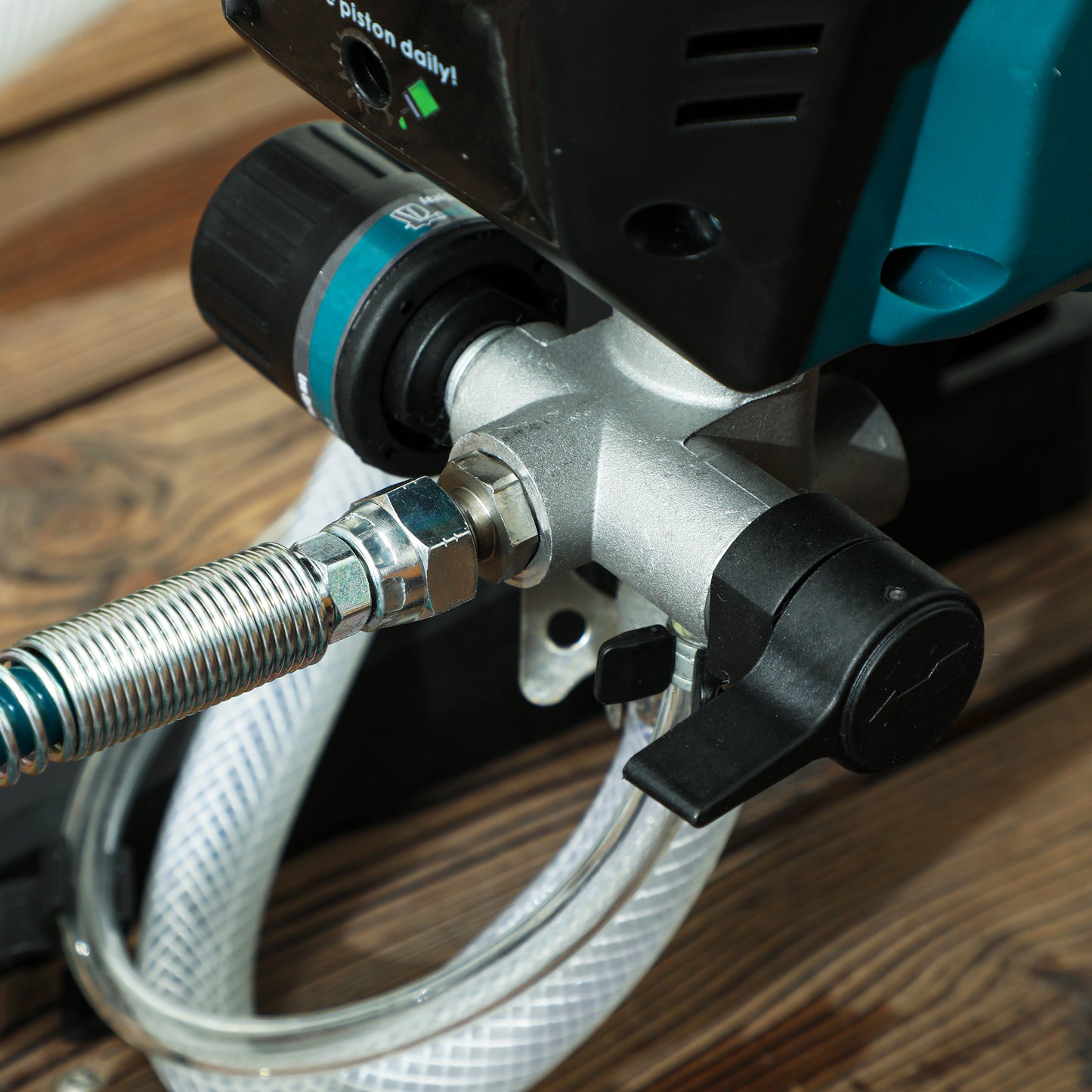 HOMCOM Farbsprühsystem, 700 W Lackierpistole Elektrisch, 200 bar Farbsprühgerät mit 1,5 L/min Durchfluss, 33 x 26 x 41 cm, Blau