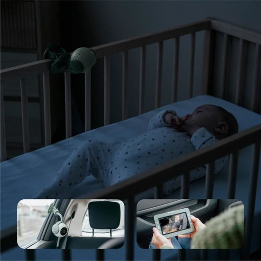 YOO Go+ Babyphone Camera - Large 5 720P HD Screen - Rechargeable Battery, 8h Battery Life - 4 Camera Support Accessories Included