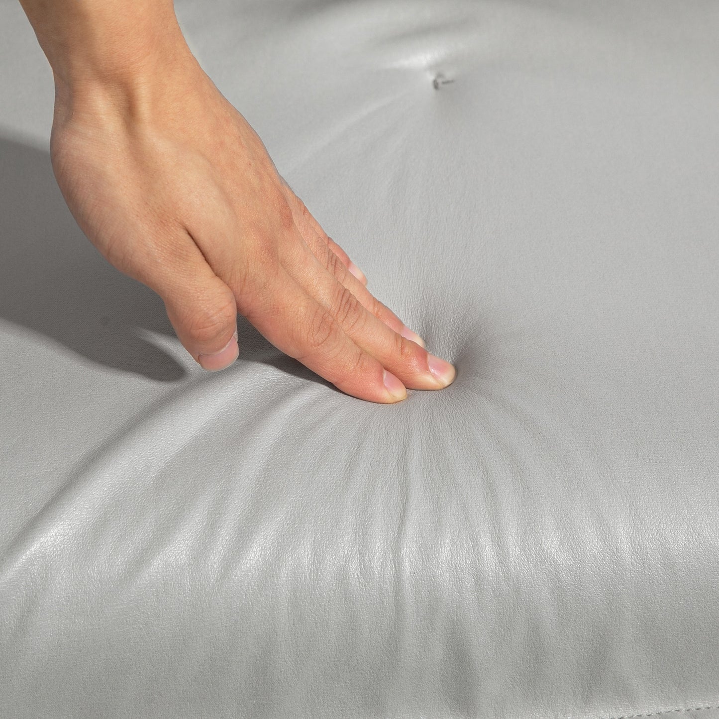 HOMCOM 2-in-1 Verstellbarer Loungesessel, Bodensessel mit Kissen, Polstersessel, für Wohnzimmer, Schlafzimmer, Hellgrau