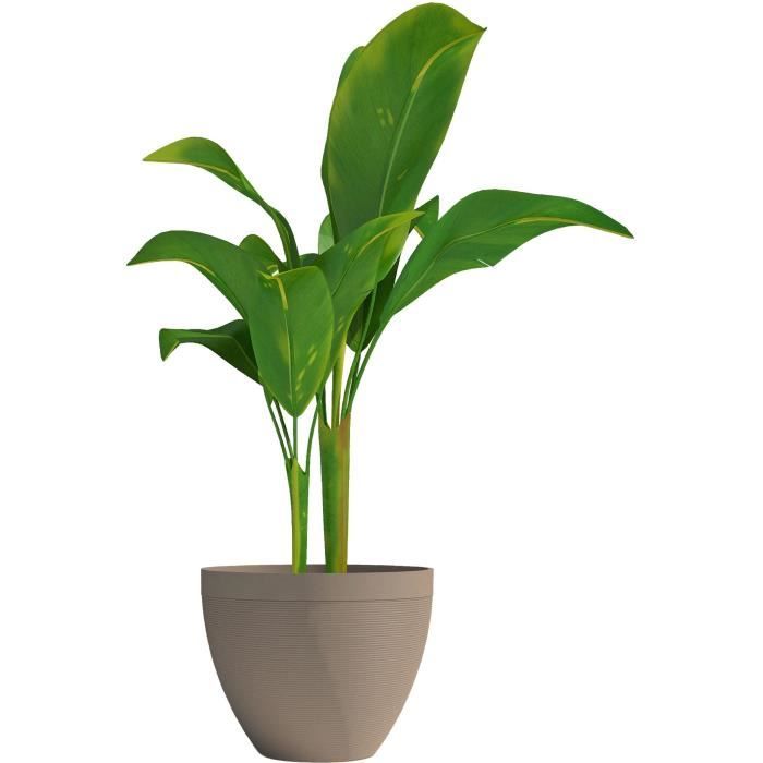 Flowerpot - GARDEN ID - Green Care Impact Taupe - 30 x 26 cm - 10-year guarantee - 100% recycled - UV/frost resistant