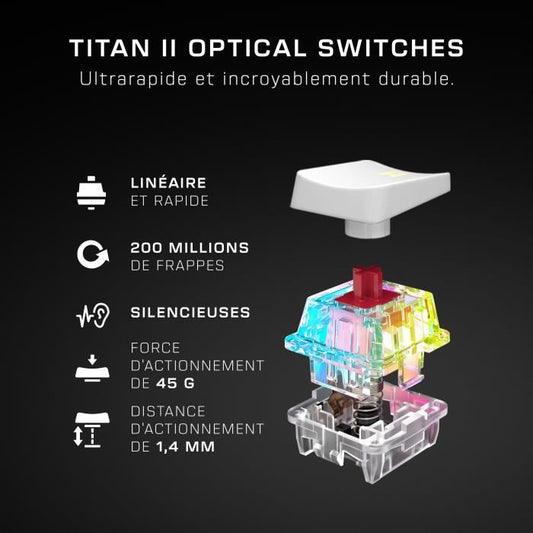 Turtle Beach Vulcan II Mini Wireless Optical Mechanical Gaming Keyboard - White