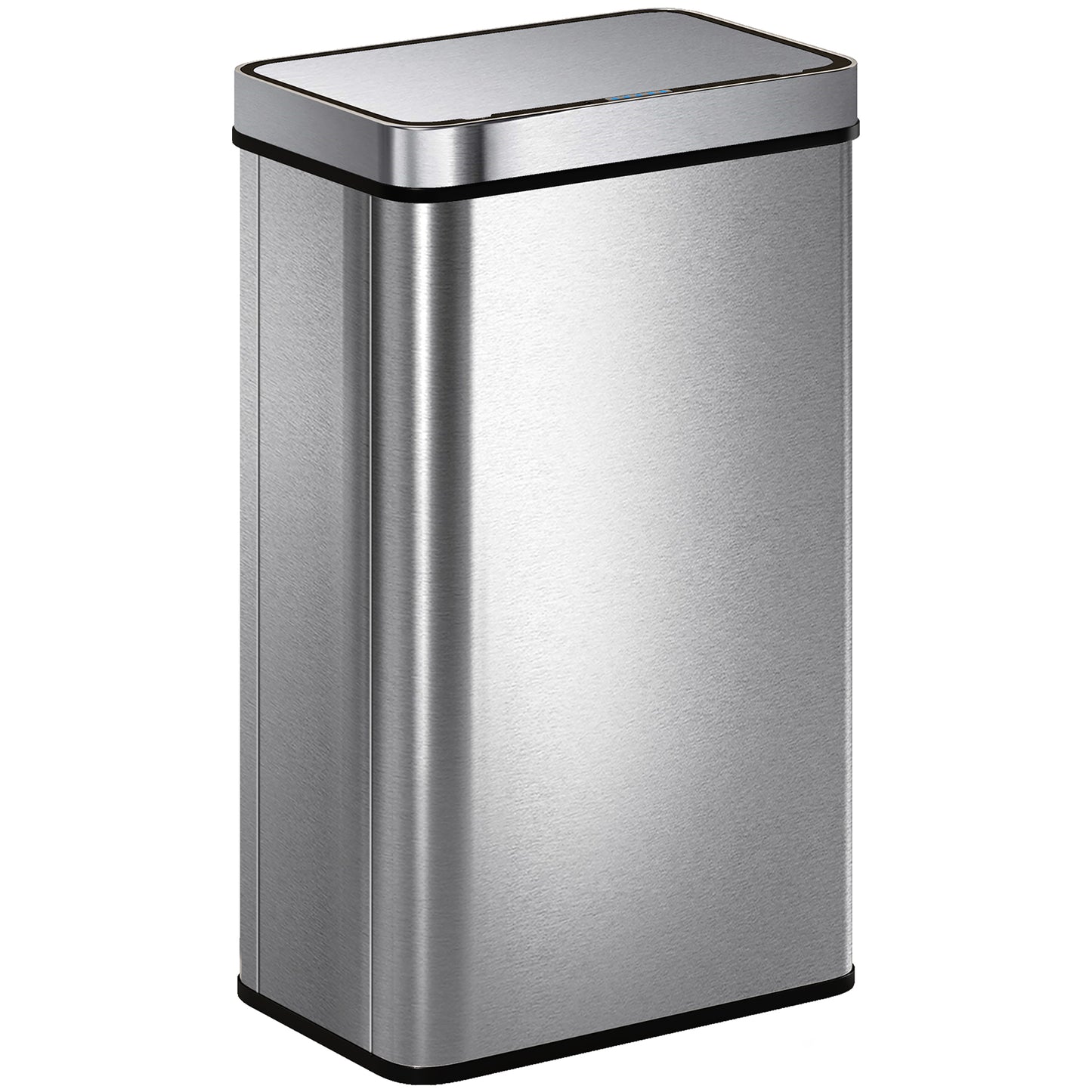 HOMCOM 60 L Sensor-Mülleimer, automatischer Deckel, Edelstahl, vielseitig einsetzbar, Silberfarben