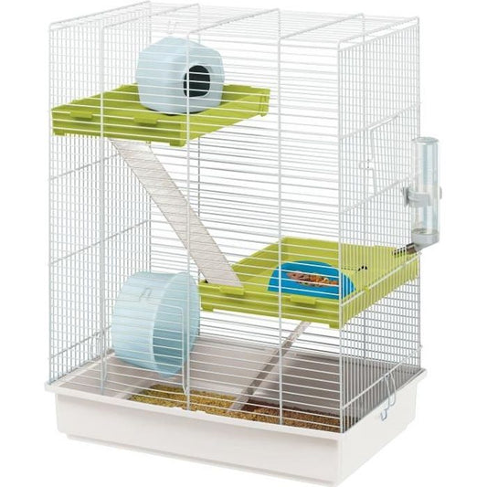 FERPLAST Cage Hamster Tris - 46x29x58 cm - White - For hamster