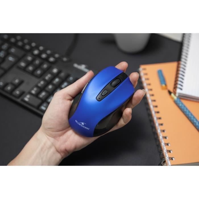Wireless Mouse - BLUESTORK - OFFICE 75 - Rechargeable - PC/MAC - Blue
