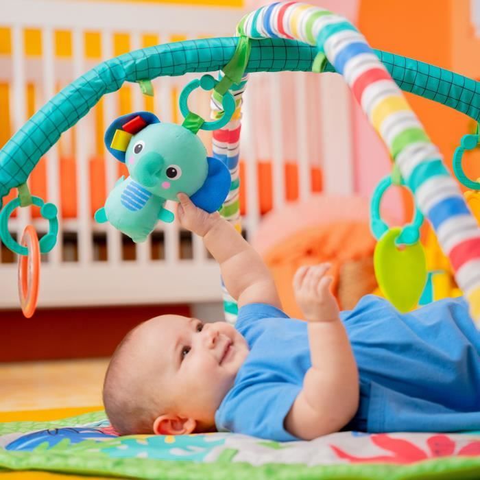 BRIGHT STARTS Unicorn Crew play and activity mat, green, toys included and detachable, from birth