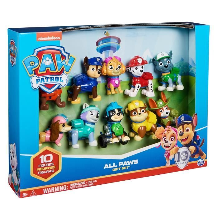 La Pat 'Patrouille - Multipack 10 figurines - 10th birthday La Pat' Patrol - Of 3 years