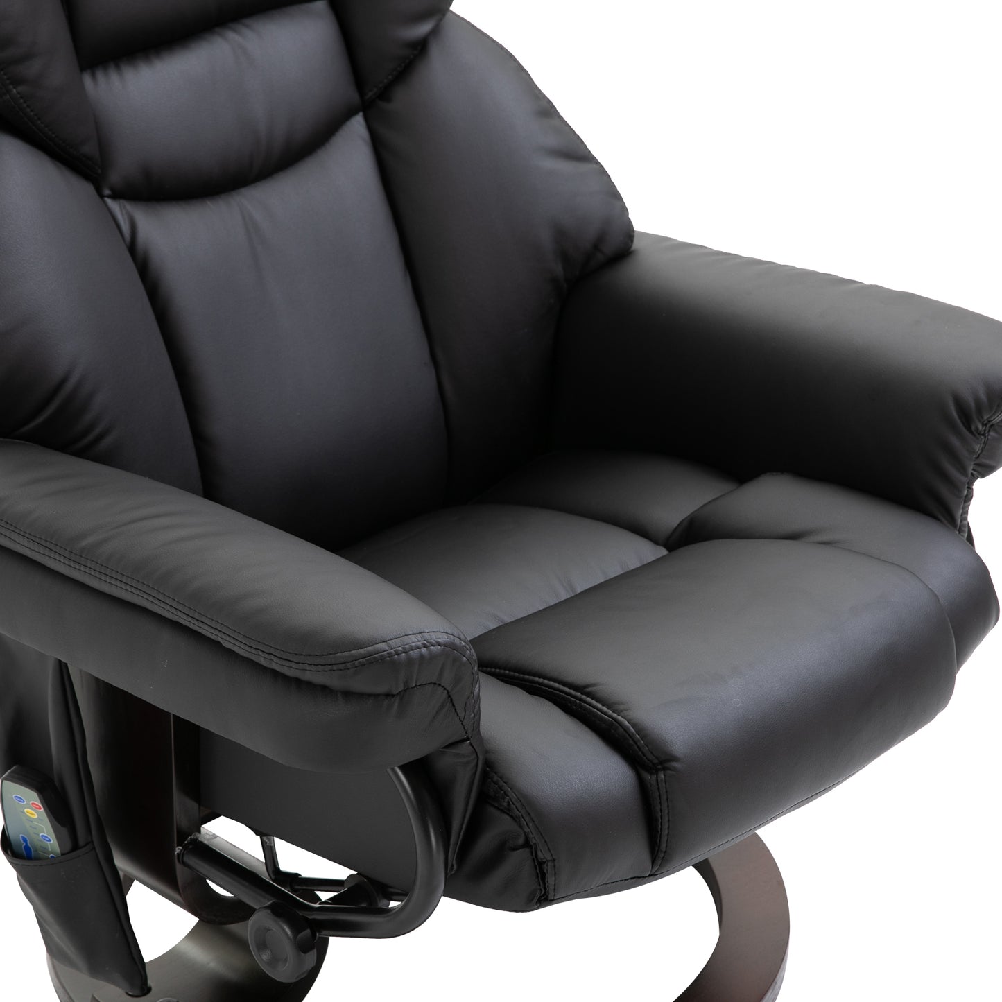HOMCOM Relaxsessel mit Massagefunktion Fußhocker Liegefunktion Kunstleder 79 x 82 x 101 cm