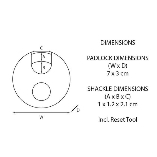 Master Lock Excell Disc Cadels 70 mm Stainless steel M40EURDNUM