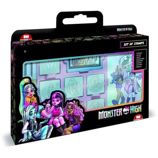 Stamp set - MULTIPRINT - 7869 - Monster High - 7 wooden and latex stamps, Giotto markers, coloring book