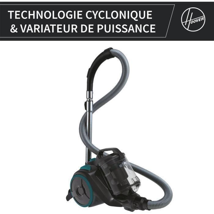 Bagless Canister Vacuum Cleaner - CANDY CAF34HM - 800 W - 2.5 L Cassette - 79 dBA - Washable HEPA 13 Filter