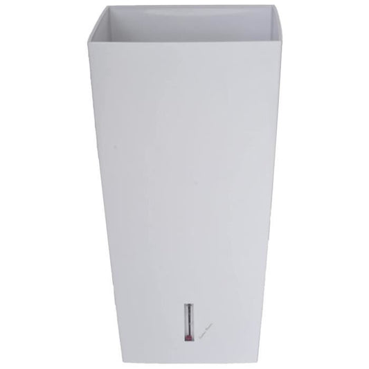 RIVIERA Eva New square plastic flowerpot - 28 x 28 x H 52 cm - 31 L - White