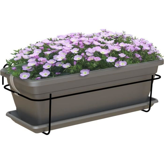 Artevasi - Balcony Kit Gardening Venezia 50cm Anthracite 50 x 19.5 x H16.3 cm - 1.13l