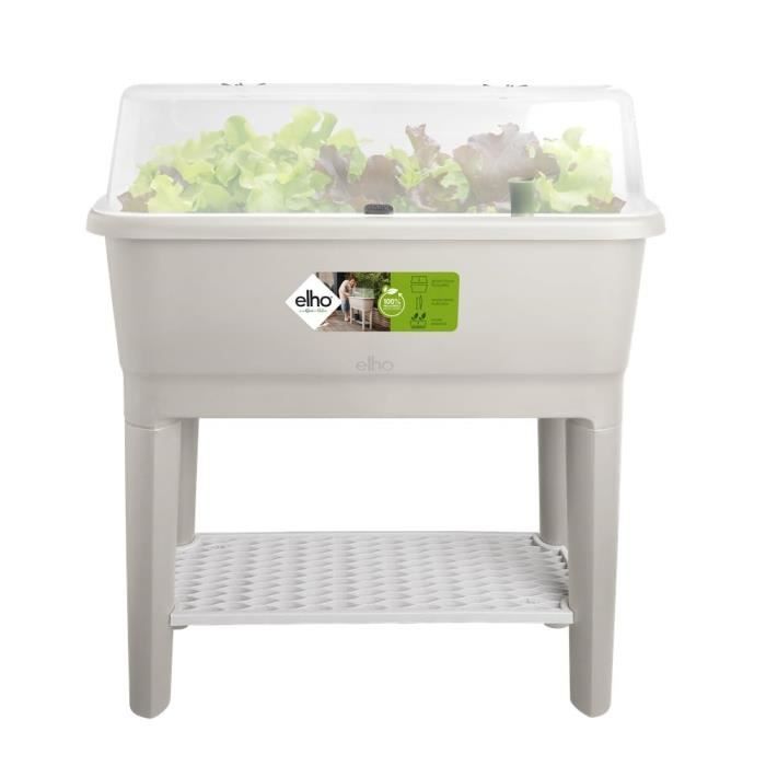 ELHO Noa Standing Vegetable Garden - Gray - L 79 x B 39 x H 94 cm - cultivation and harvesting - 100% recycled
