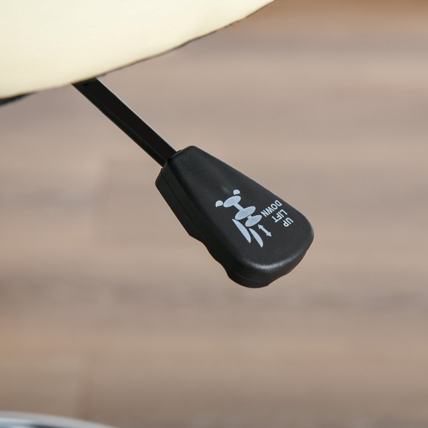 HOMCOM Barhocker Drehstuhl Höheverstellbarer Barstuhl mit Rollen aus Kunstleder-Leder Arbeitshocker Bürohocker 360° schwenkbar mit Lehne Gepolstertet Beige 56 x 57 x 104-127 cm