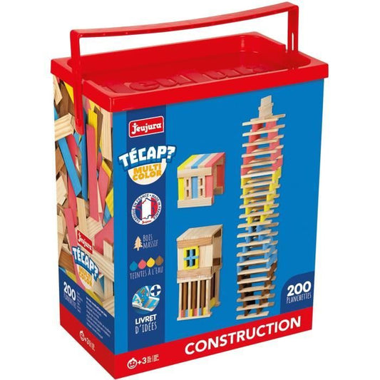 Técap Multicolor - Balancing and construction game - JEUJURA - 200 pieces