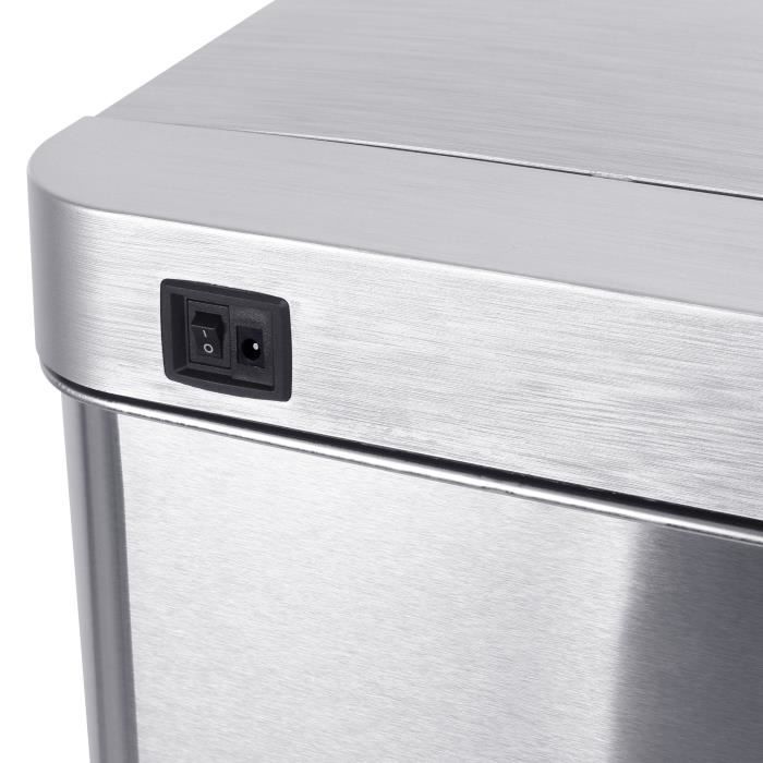 KITCHEN MOVE PARKSIDE automatic trash can - 50L - Stainless steel with strapping