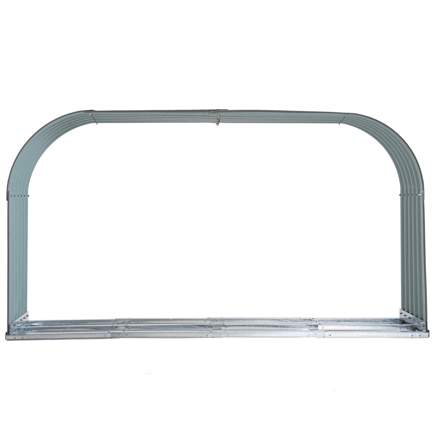 Outsunny Brennholzregal Holzregal, wetterbeständig, Stahl, 212 cm x 46 cm x 112 cm, Grau