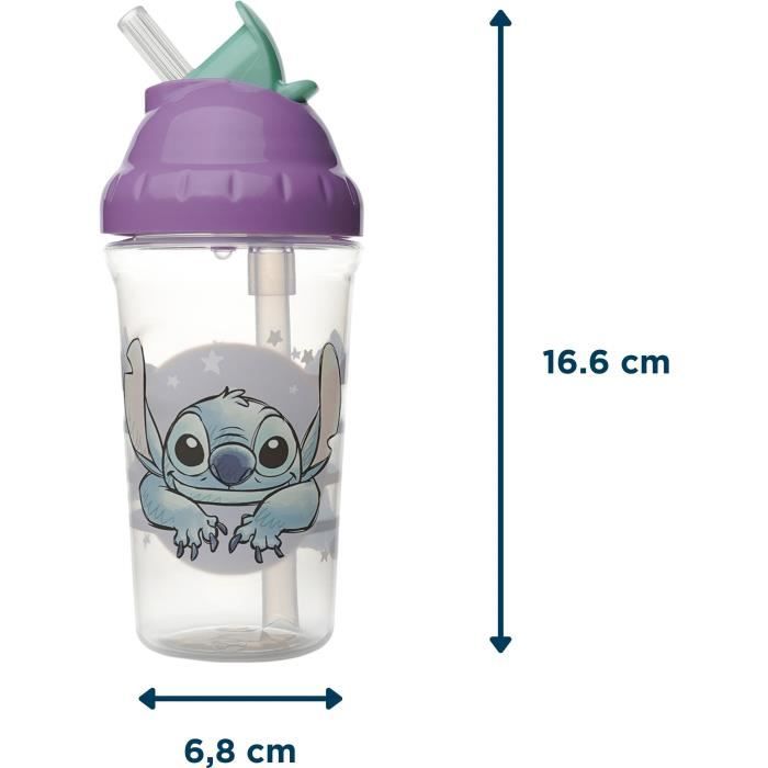Straw cup - THERMOBABY - 295 ml - Leak-proof - Lilo & Stitch