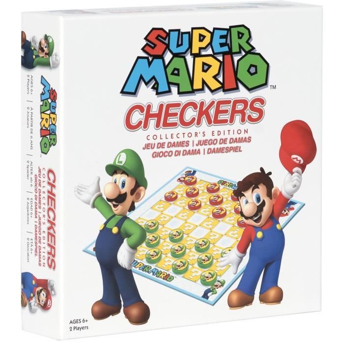 Super Mario Checkers - Board Game - GOLIATH - Ages 6 and up