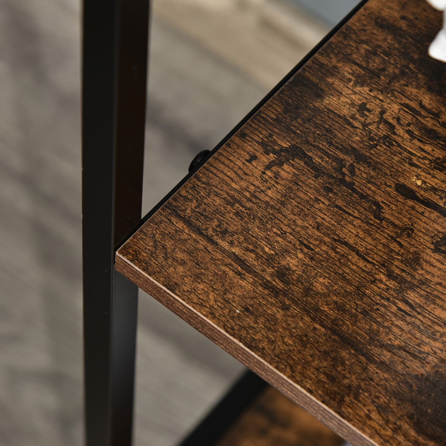 HOMCOM Aufbewahrungs-Kommode, 3 Stoffschubladen, Regale, Metallrahmen, Braun+Grau