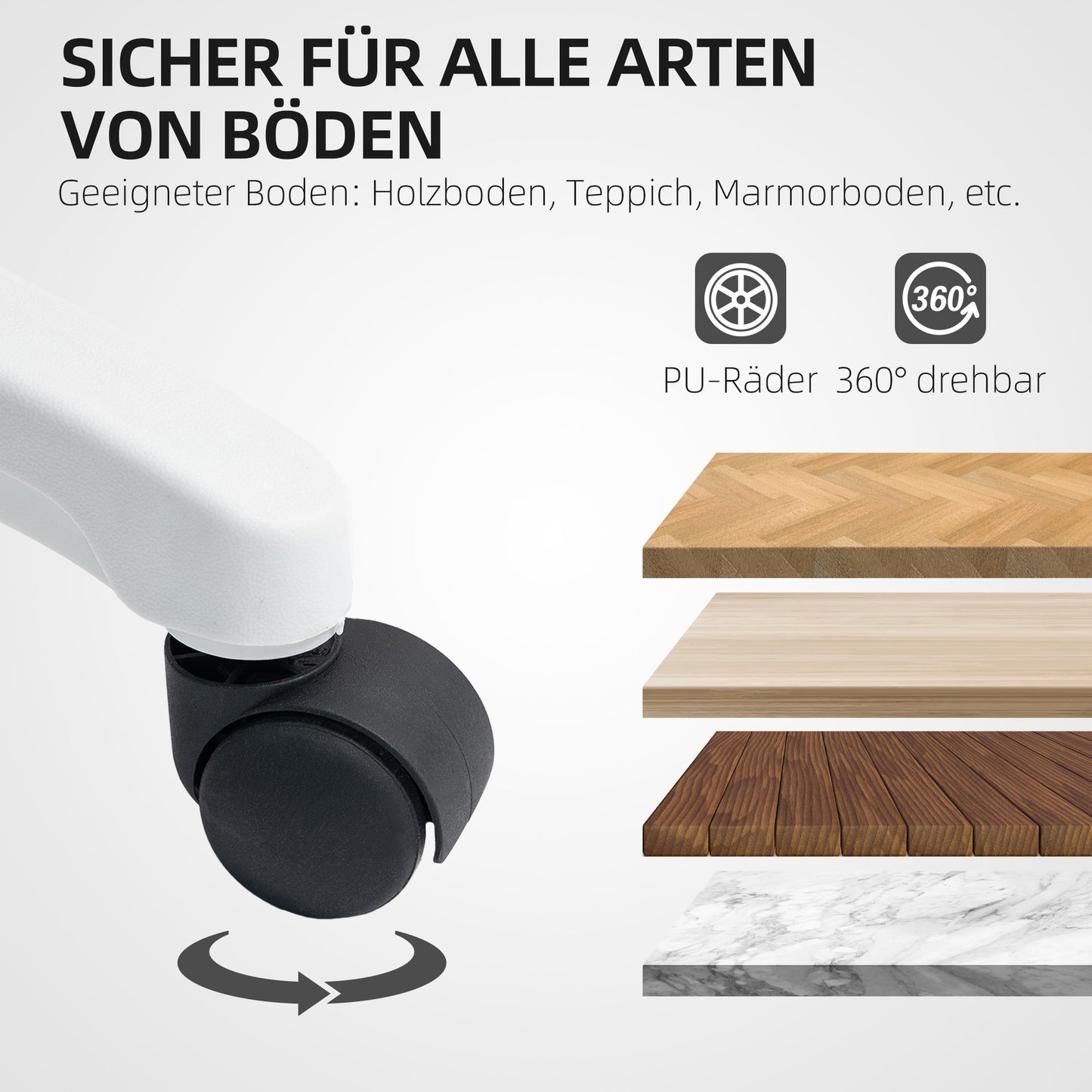 HOMCOM Ergonomischer Bürostuhl mit Netzstoff-Rückenlehne, höhenverstellbar, klappbare Armlehnen, 5 Rollen, Wippfunktion, Grau