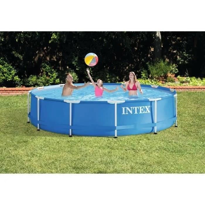 Intex - 28212NP - Kit Metal Pool Metal Frame Tubular Round Ø 3.66 x 0.76m