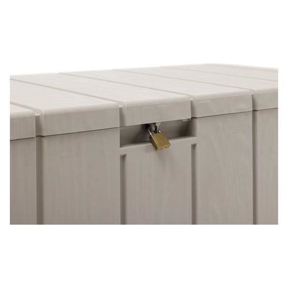BRAVO garden chest - Resin - Toomax - Taupe - Capacity 270L - 117.5 x 45 x 56 cm