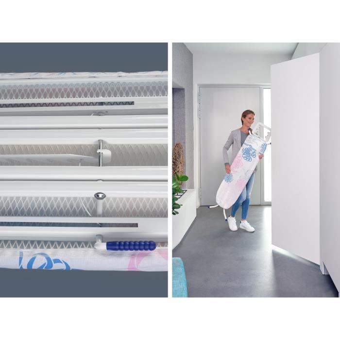 LEIFHEIT 72577 Classic M Basic ironing board, ironing board 120x38 cm, height adjustable with fixed iron rest