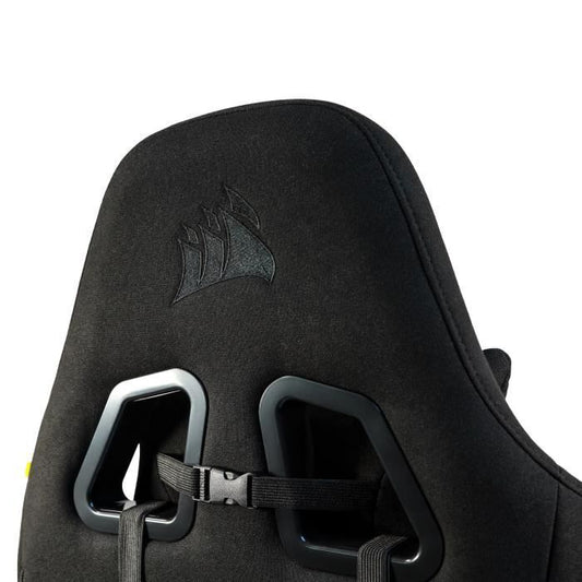 CORSAIR - Office chair - Gaming armchair - TC100 RELAXED - Fabric - Ergonomic - Adjustable armrests - Black/Red (CF-9900014-WW)