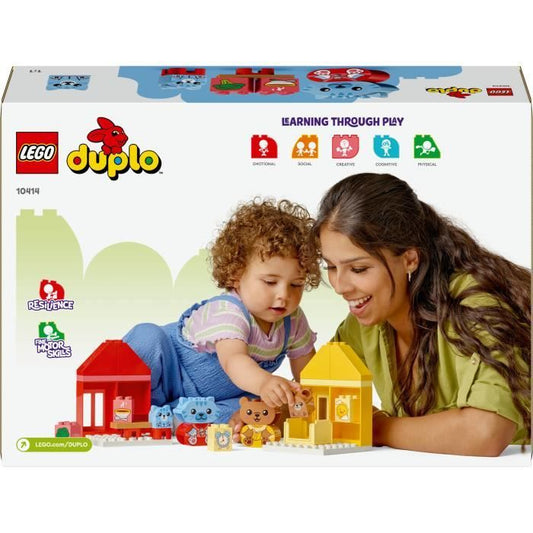 LEGO 10414 DUPLO My First My Daily Rituals - Mealtime and Bedtime, Social Toy, 4 Animal Figures